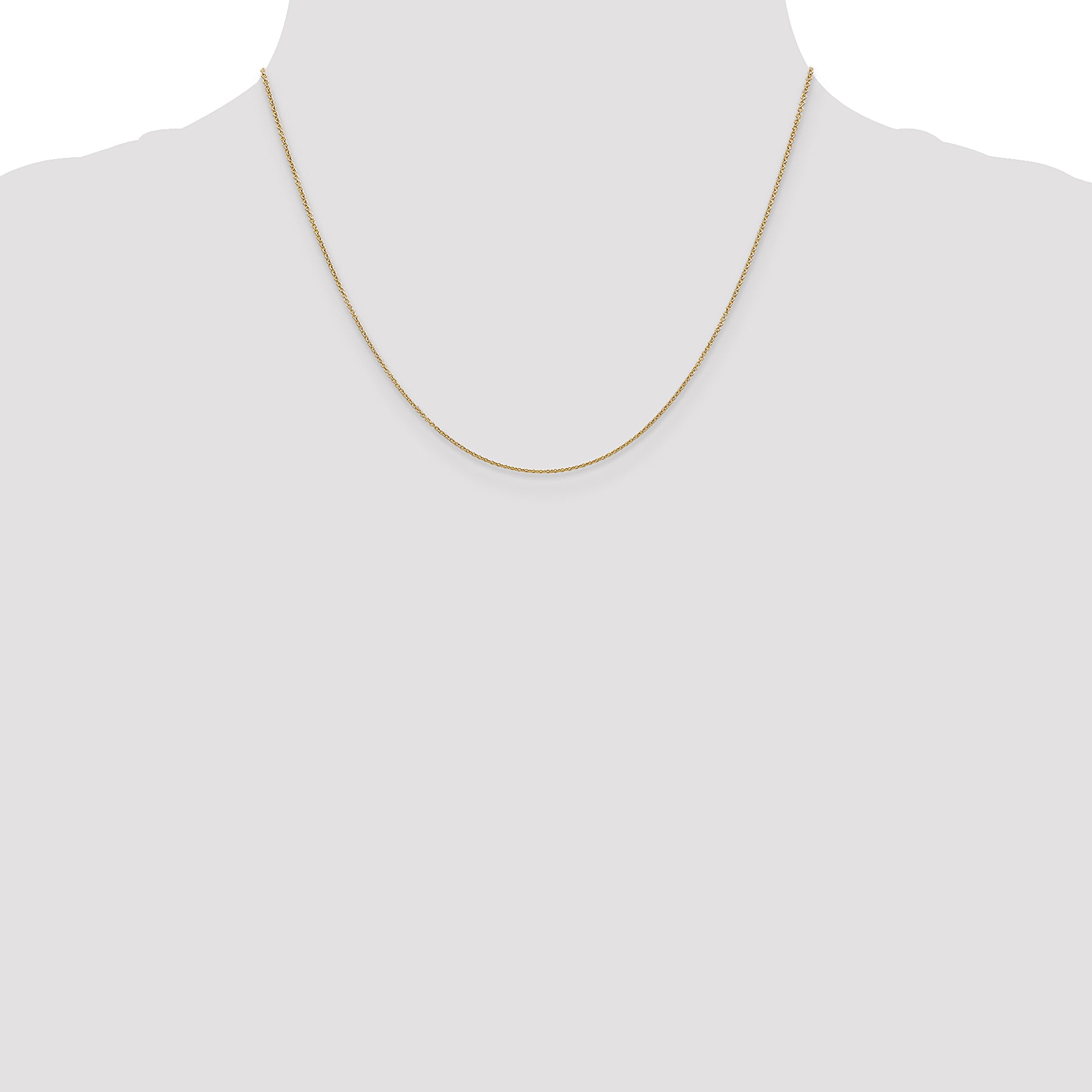 14k .9mm Cable with Spring Ring Clasp Chain