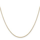 14k .9mm Cable with Spring Ring Clasp Chain