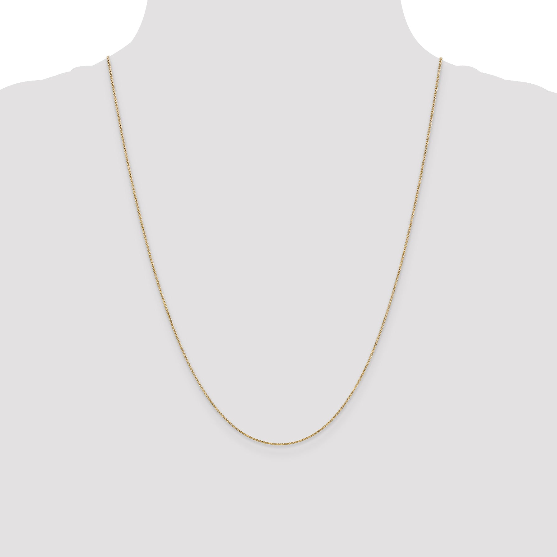 14k .9mm Cable with Spring Ring Clasp Chain