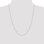 14k White Gold .8mm D/C Cable with Spring Ring Clasp Chain