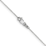 14k White Gold .8mm D/C Cable with Lobster Clasp Chain
