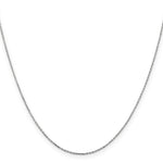 14k White Gold .8mm D/C Cable with Lobster Clasp Chain