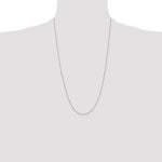 14k White Gold .8mm D/C Cable with Lobster Clasp Chain