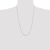 14k White Gold .8mm D/C Cable with Lobster Clasp Chain