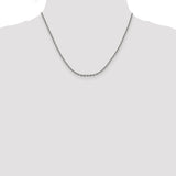 14k White Gold 2.5mm D/C Cable Chain