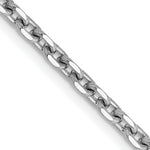 14k White Gold 2.5mm D/C Cable Chain