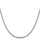 14k White Gold 2.5mm D/C Cable Chain