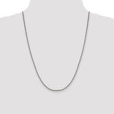 14k White Gold 2.5mm D/C Cable Chain
