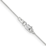 14k White Gold .65mm D/C Round Open Link Cable Chain