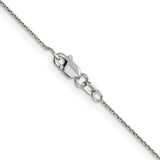 14k White Gold .8mm D/C Round Open Link Cable Chain