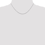 14k White Gold .8mm D/C Round Open Link Cable Chain