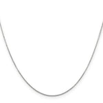 14k White Gold .8mm D/C Round Open Link Cable Chain