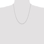 14k White Gold .8mm D/C Round Open Link Cable Chain