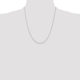 14k White Gold .8mm D/C Round Open Link Cable Chain