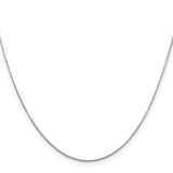 14k White Gold .8mm D/C Round Open Link Cable Chain