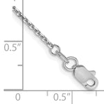 14k White Gold 1.4mm D/C Round Open Link Cable Chain