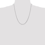 14k White Gold 1.4mm D/C Round Open Link Cable Chain