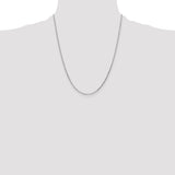 14k White Gold 1.4mm D/C Round Open Link Cable Chain