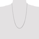 14k White Gold 1.4mm D/C Round Open Link Cable Chain