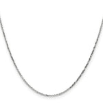 14k White Gold 1.4mm D/C Round Open Link Cable Chain