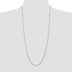 14k White Gold 1.4mm D/C Round Open Link Cable Chain