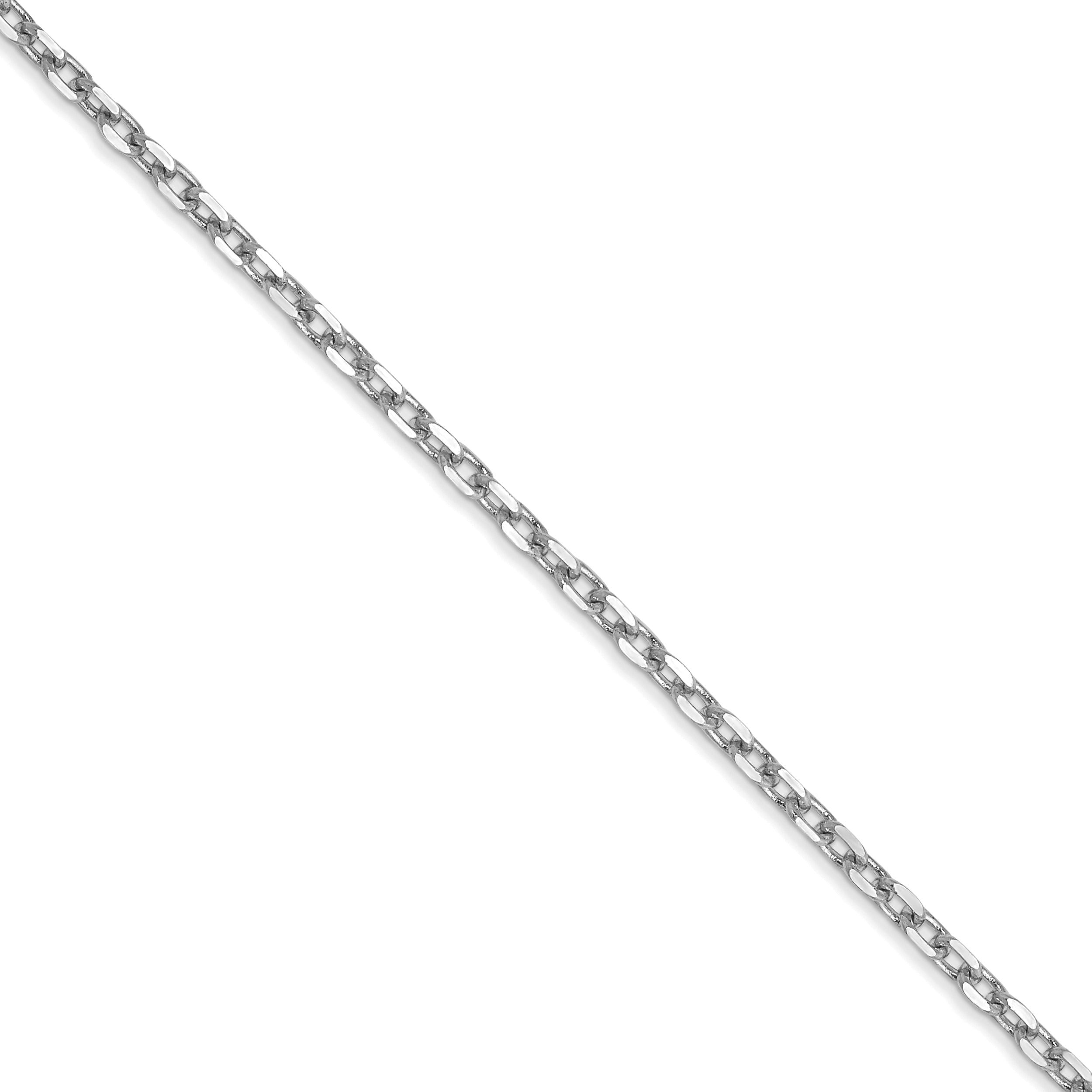 14k WG 1.8mm D/C Round Open Link Cable Chain (100 inch Spool)
