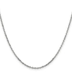 14k White Gold 1.8mm D/C Round Open Link Cable Chain