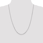 14k White Gold 1.8mm D/C Round Open Link Cable Chain