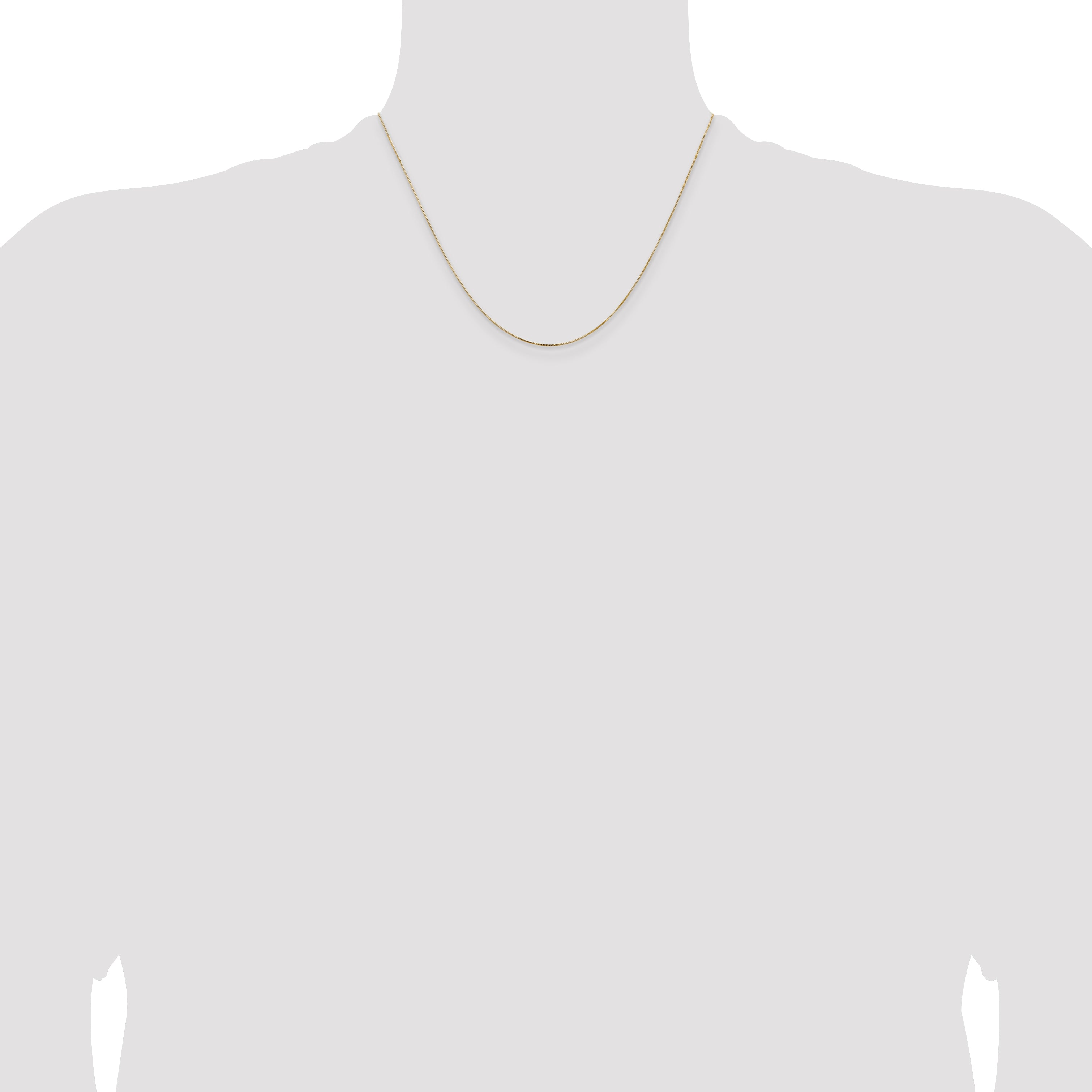 14k .5mm Box with Lobster Clasp Chain