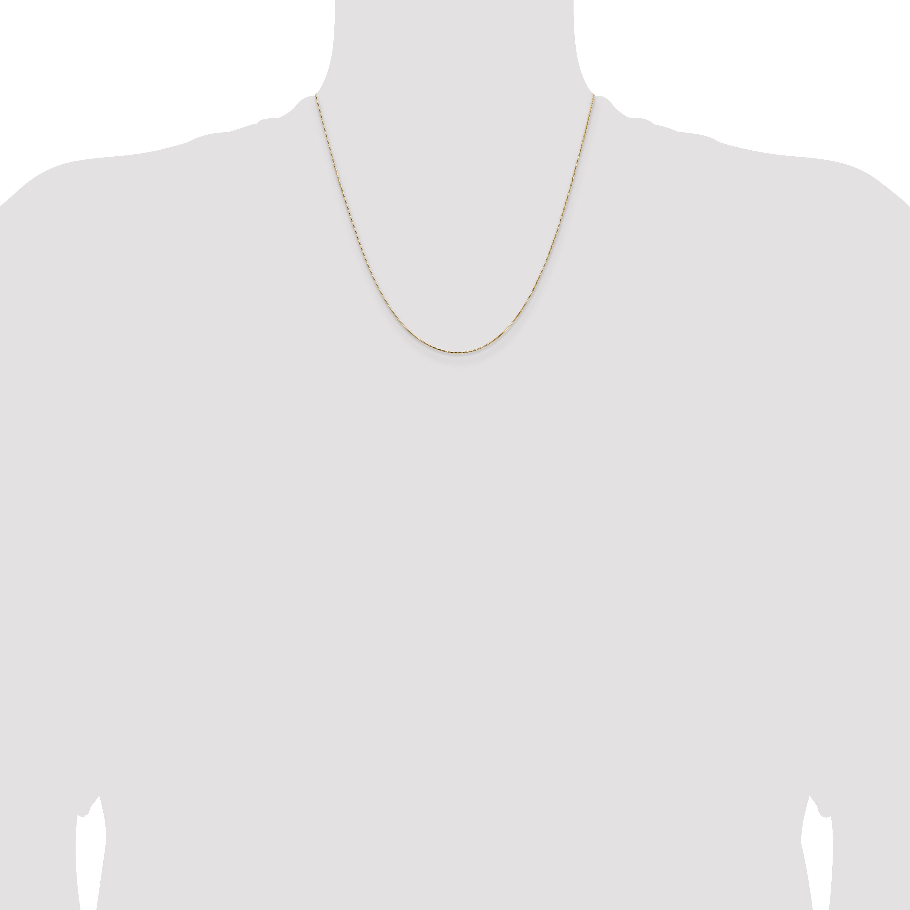 14k .5mm Box with Lobster Clasp Chain