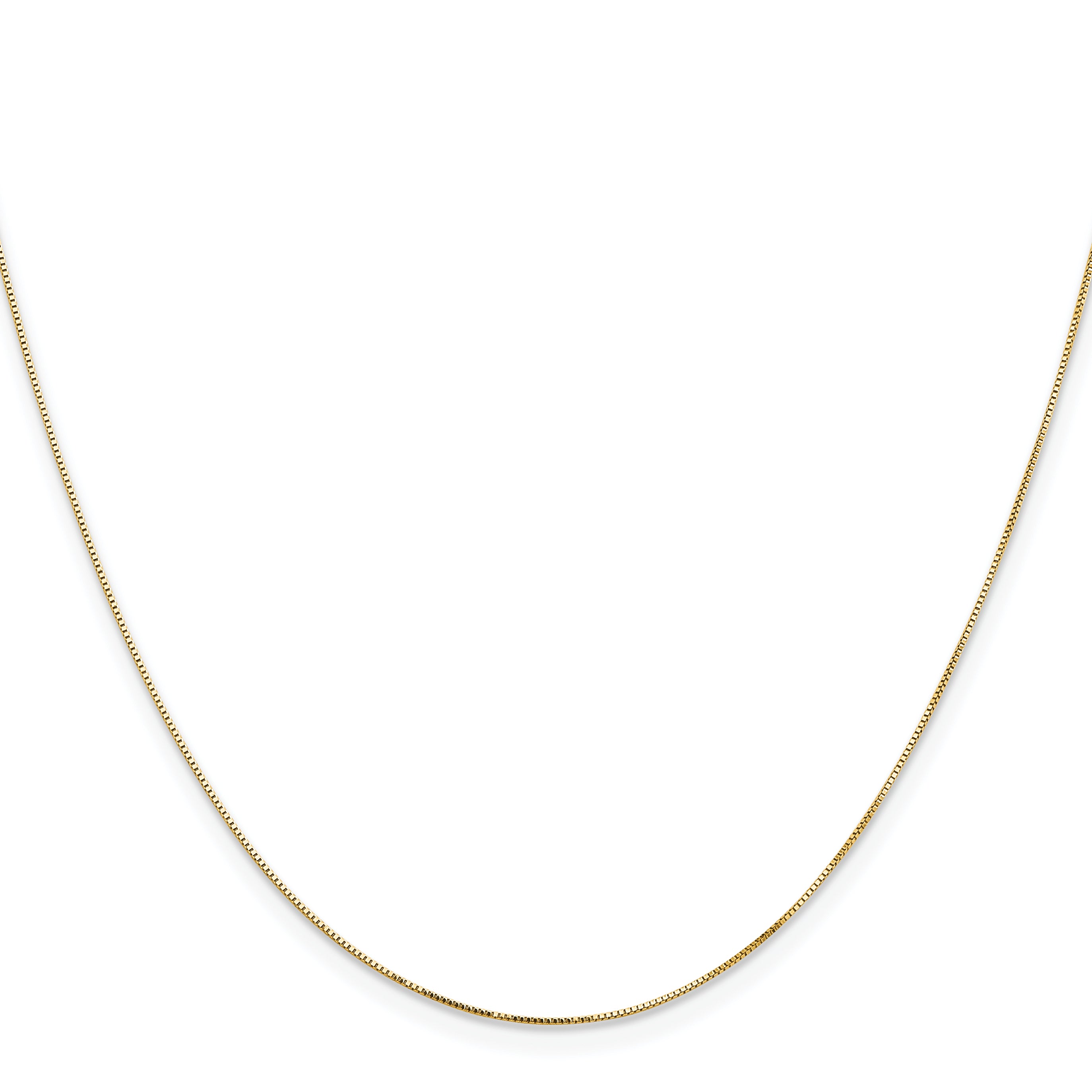 14k .5mm Box with Lobster Clasp Chain