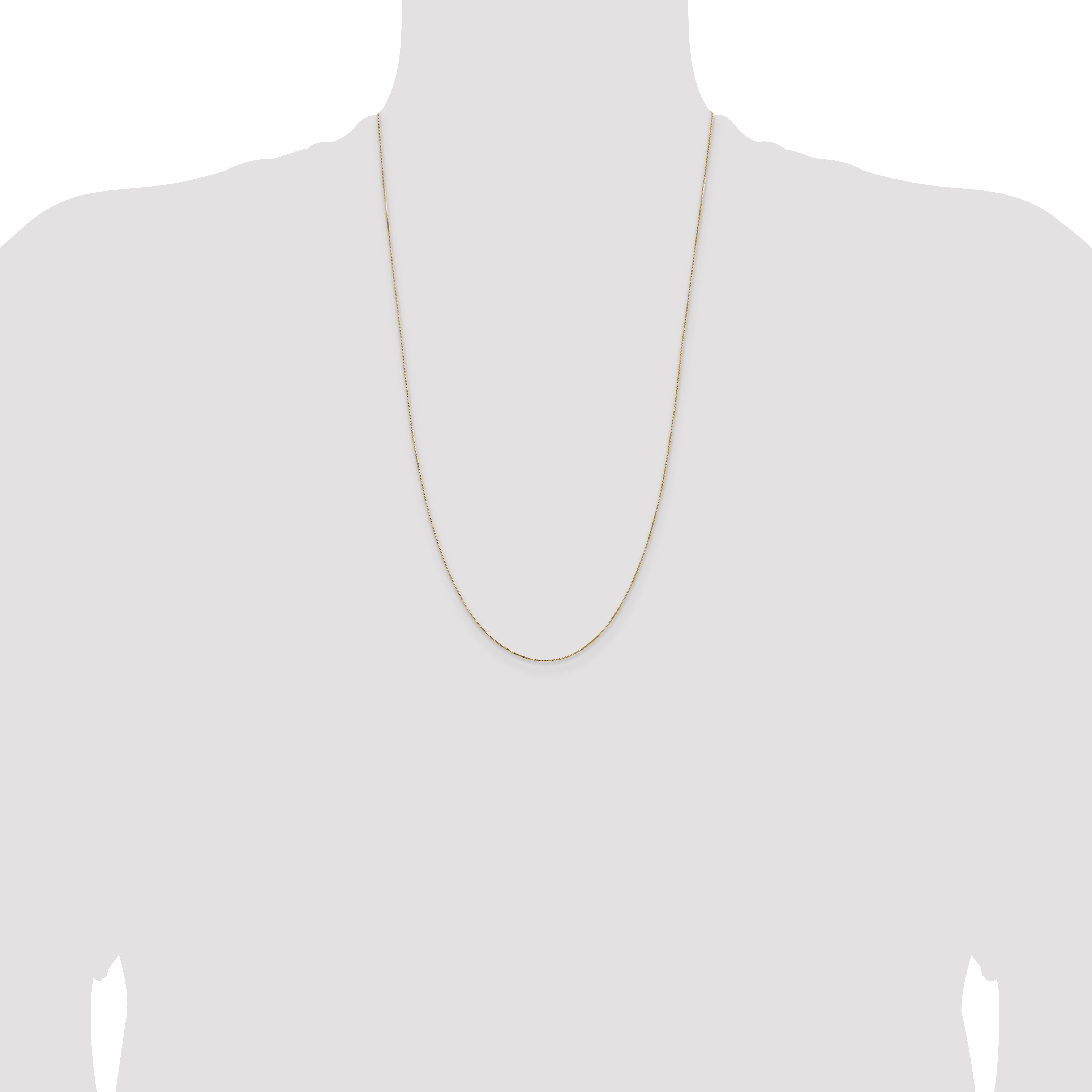 14k .5mm Box with Lobster Clasp Chain