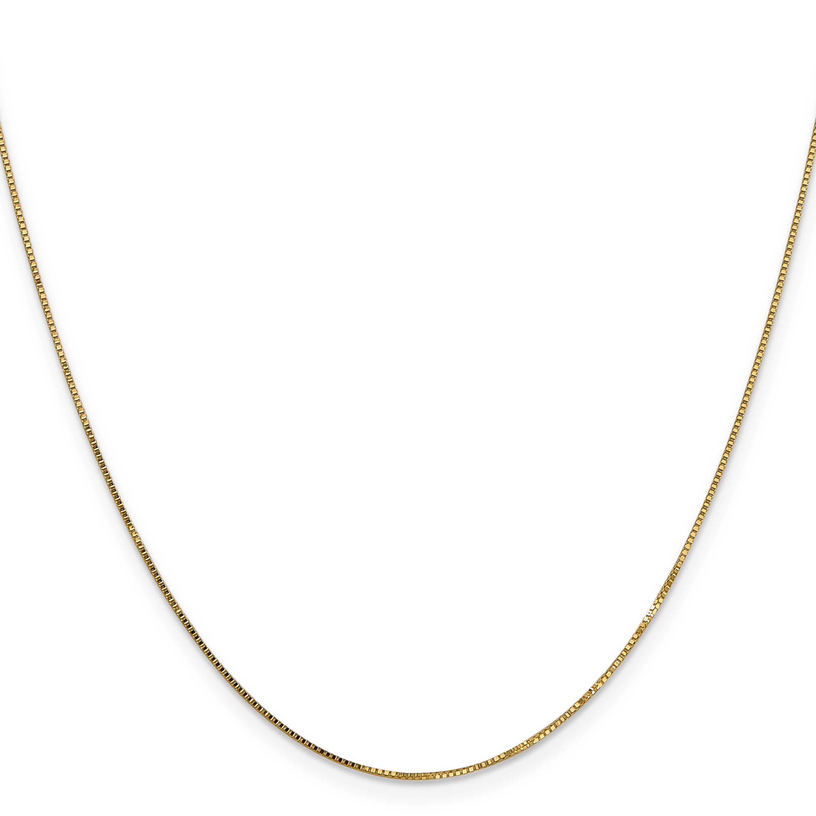 14k .7mm Box with Spring Ring Clasp Chain