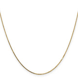 14k .7mm Box with Spring Ring Clasp Chain