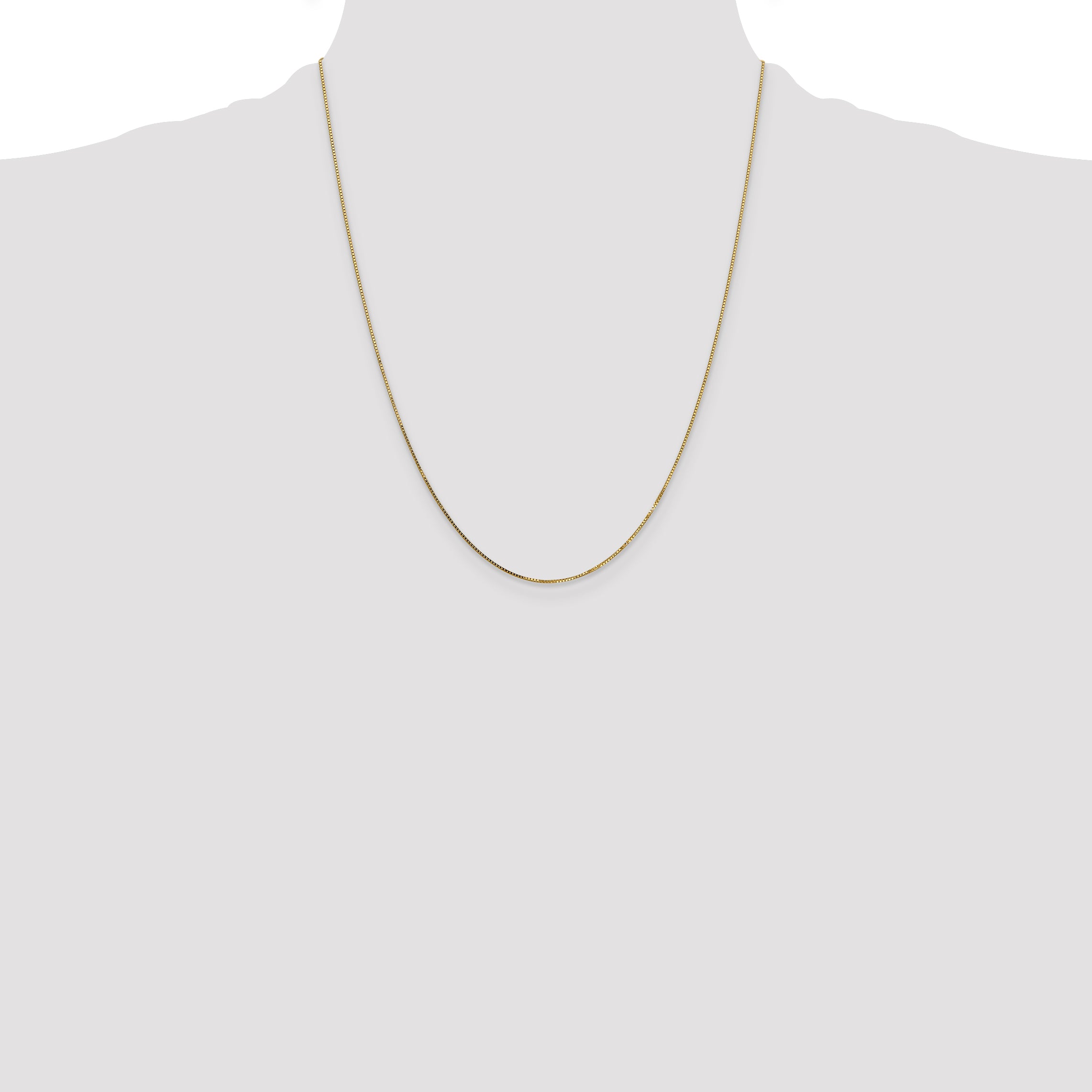 14k .7mm Box with Spring Ring Clasp Chain