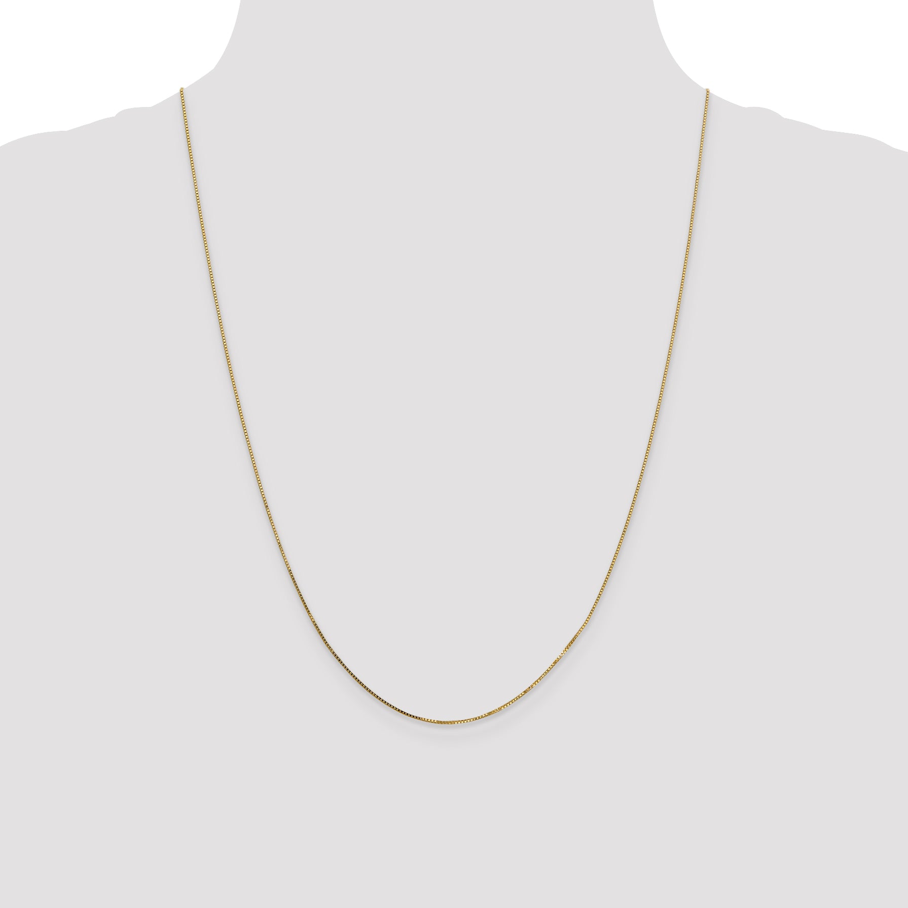 14k .7mm Box with Spring Ring Clasp Chain