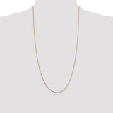 14k .7mm Box with Spring Ring Clasp Chain