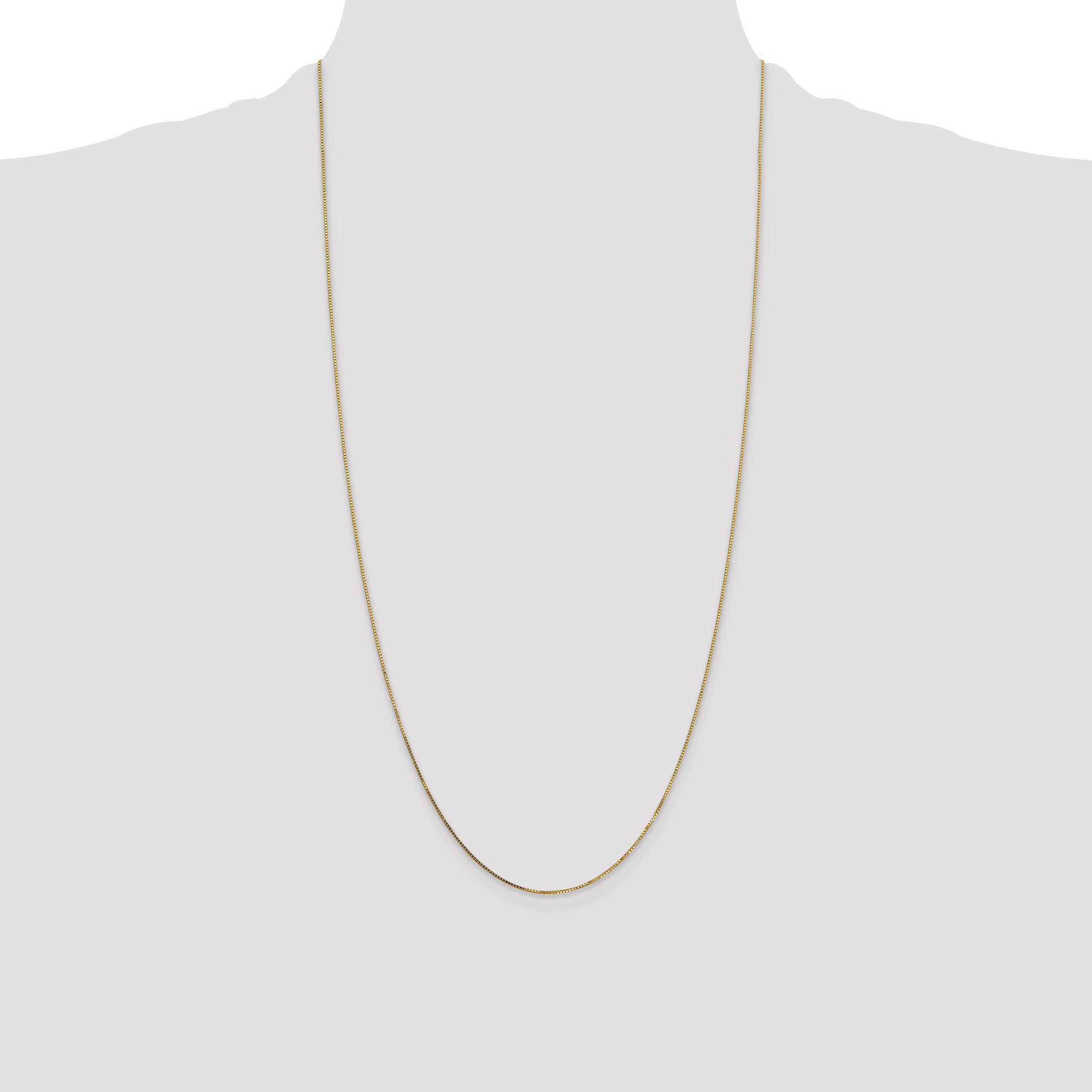 14k .7mm Box with Spring Ring Clasp Chain