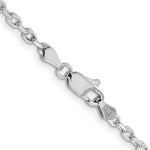 14k White Gold 3mm D/C Round Open Link Cable Chain