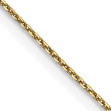 14k .65mm D/C Round Open Link Cable Chain