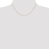 14k .8mm D/C Round Open Link Cable Chain