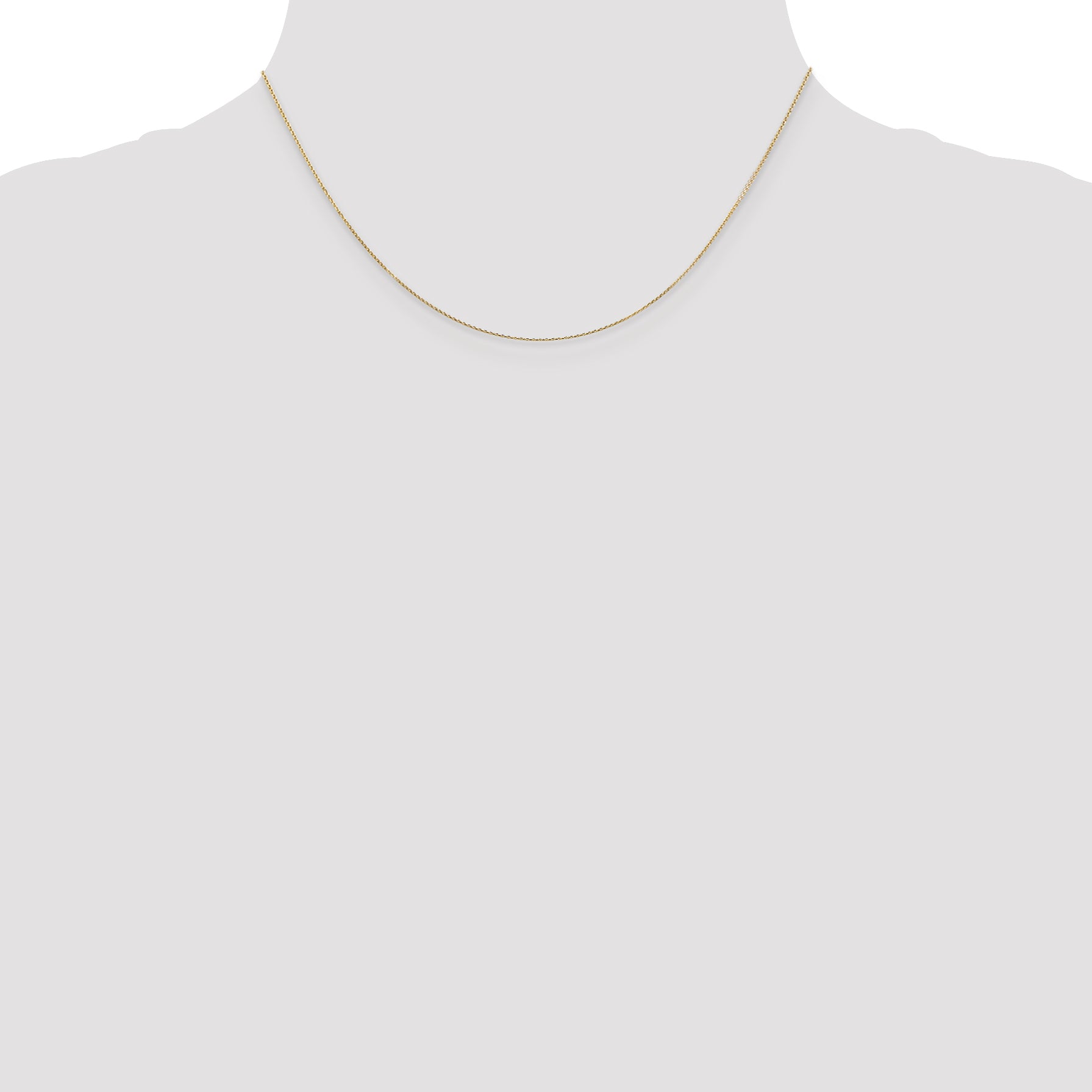 14k .8mm D/C Round Open Link Cable Chain