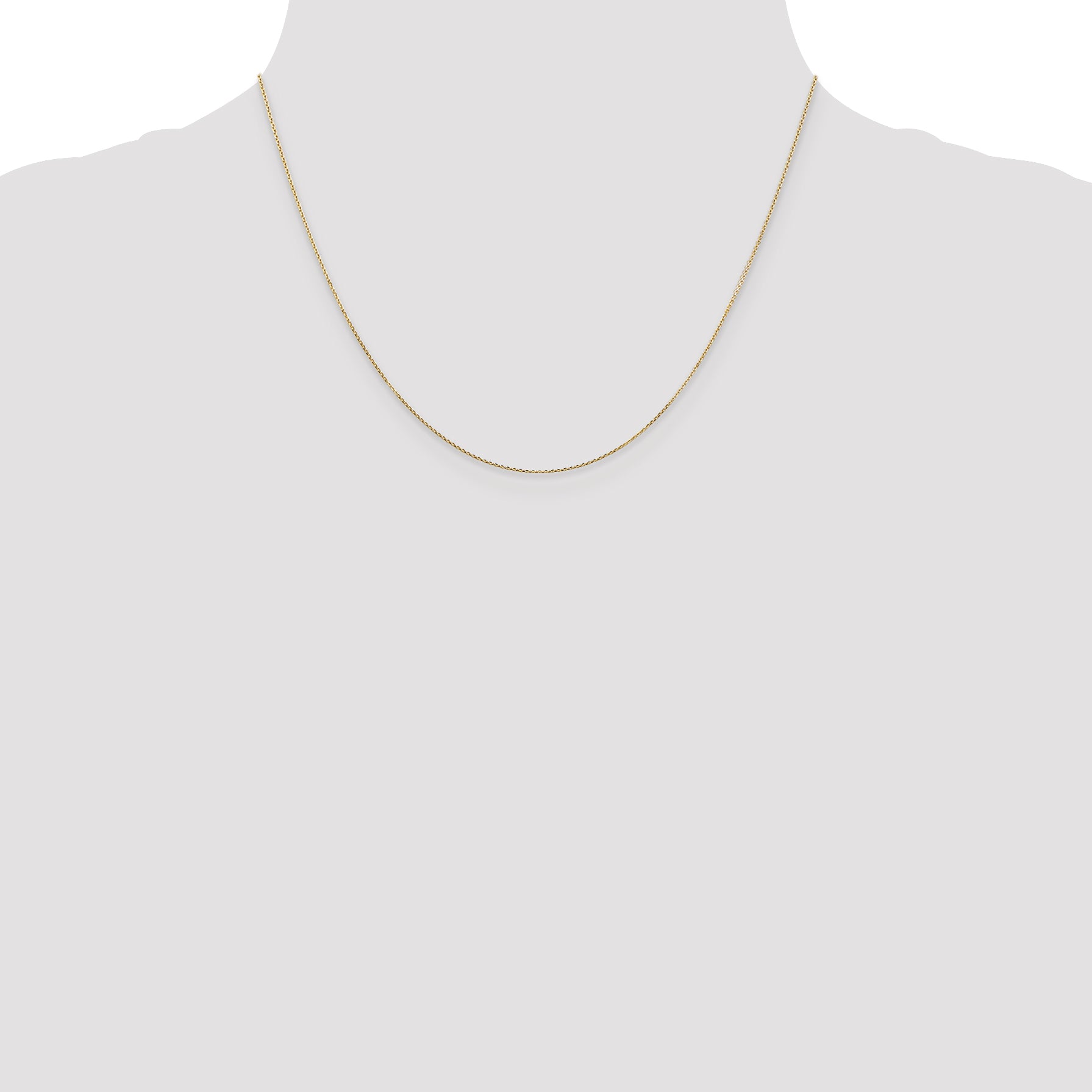 14k .8mm D/C Round Open Link Cable Chain