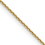 14k .8mm D/C Round Open Link Cable Chain