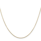14k .8mm D/C Round Open Link Cable Chain