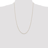 14k .8mm D/C Round Open Link Cable Chain