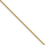 14k 1.4mm D/C Round Open Link Cable Chain (100 inch Spool)