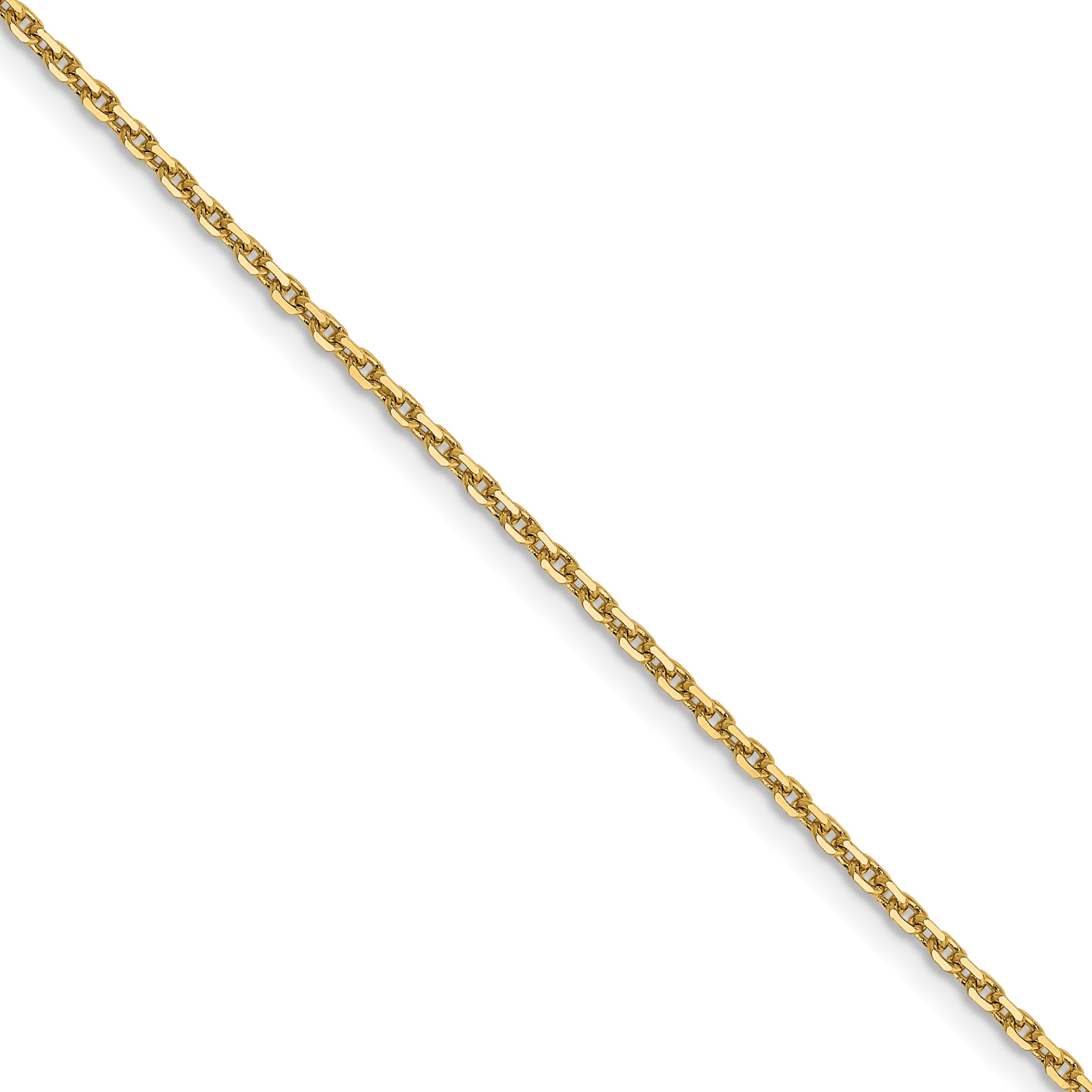 14k 1.4mm D/C Round Open Link Cable Chain (100 inch Spool)