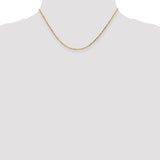 14k 1.4mm D/C Round Open Link Cable Chain