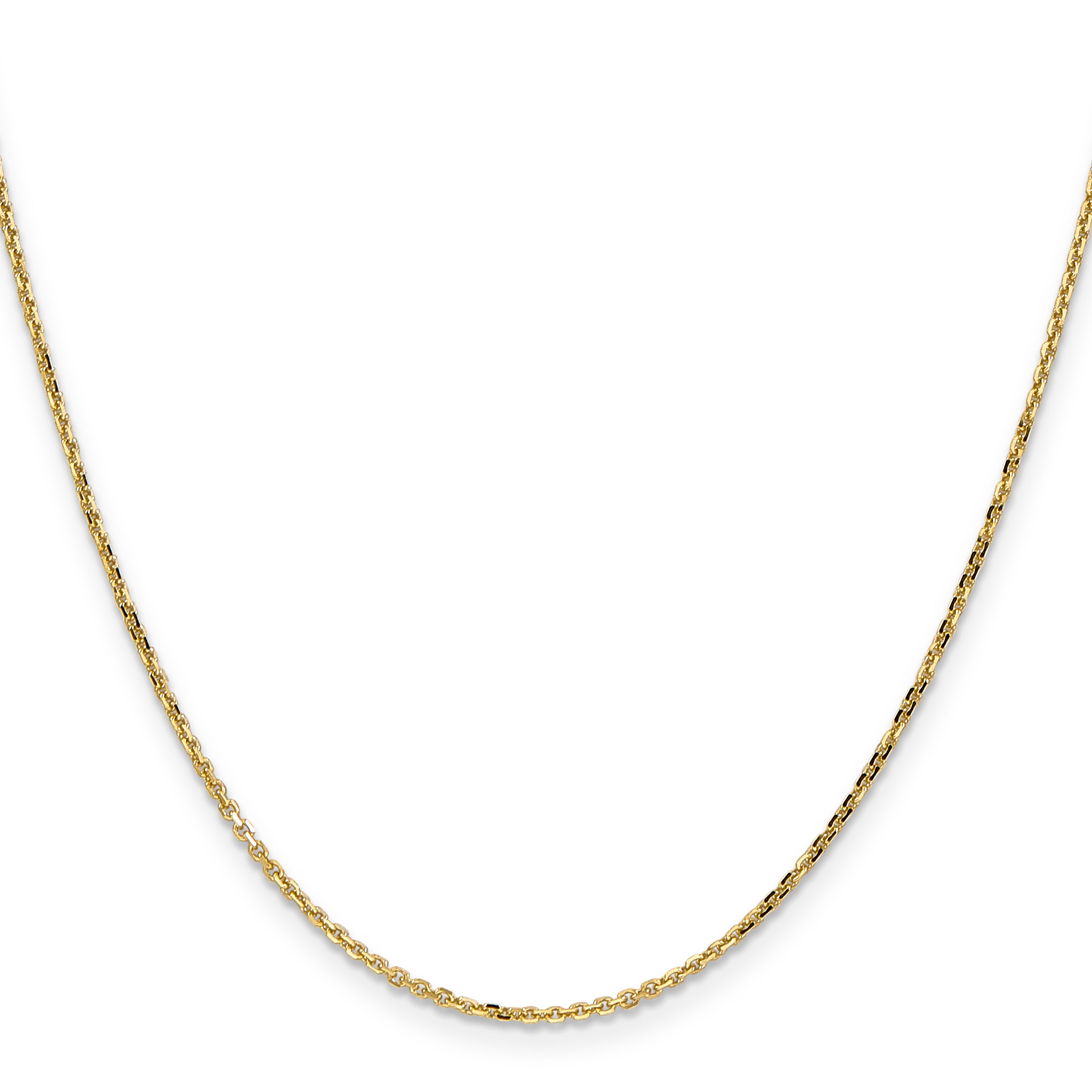 14k 1.4mm D/C Round Open Link Cable Chain